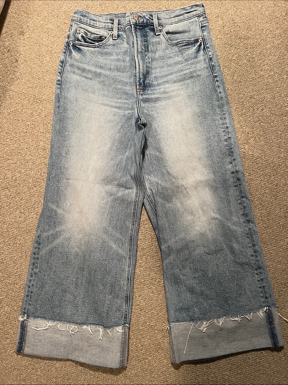 Pistola Light Blue Wide-Leg Cropped Jean